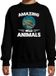 Bellatio Decorations Amazing Wild Animals Sweater schildpad - zwart - kinderen - cadeau trui schildpad / schildpadden liefhebber 98/104