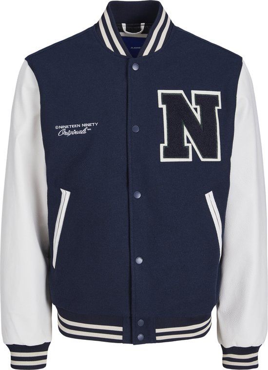 JACK&JONES JORCOLLEGE WOOL BLEND BOMBER NOOS Heren Jas - Total Eclipse - Maat M