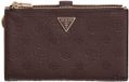 GUESS Blake SLG Double Zip Organizer Portemonnee - Bruin Logo