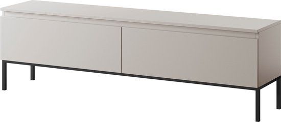 Selsey Bemmi - TV-meubel, beige met zwart metalen frame, 150 cm