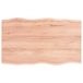 VidaXL Tafelblad natuurlijke rand 100x60x(2-4)cm eikenhout lichtbruin