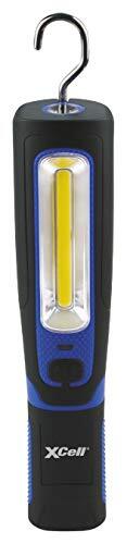 Hückmann 143652 XCell Worklight Spin werklamp (flexibel en oplaadbaar, 3 W COB + 1 W LED, 360 ° draaibaar en 180 ° kantelbaar)