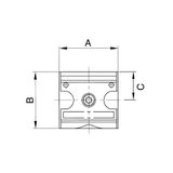 Riegler T 45 verdeler »multifix«, brede uitvoering, BG 4, G 1, 4 uitgangen