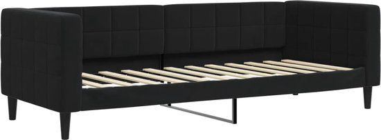 vidaXL Slaapbank fluweel zwart 80x200 cm