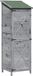 vidaXL Tuinschuur Grijs Massief Vurenhout 56 x 177 x 59.5 cm