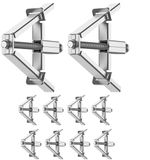 Merkloos / Sans marque Reparatieset Inbouwdozen - Stopcontact Reparatie - Onderhoud Elektronica - Praktisch Vastzetmechanisme - 10 Stuks - Zilver