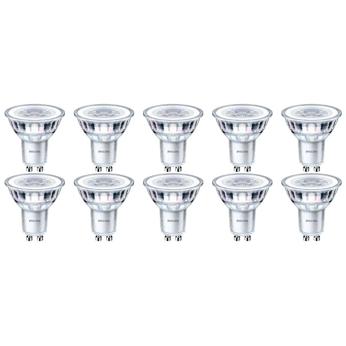 BES LED PHILIPS - LED Spot 10 Pack - CorePro 840 36D - GU10 - 4.6W - 4000K - Vervangt 50W