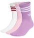 adidas Originals Chaussettes de sport 3S CREW S 3P coupe cheville, avec 3 bandes, 3 paires, style sportif