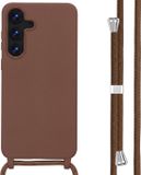 imoshion Siliconen hoesje met koord voor de Samsung Galaxy S25 FE - Bruin