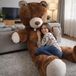 XXL Ours en peluche 205 cm brun