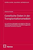 Genetische Nomos Verlagsgesellschaft mbH & Co. KG Genetische Daten in der Transplantationsmedizin