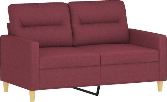 vidaXL Tweezitsbank 120 cm stof wijnrood