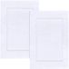 Utopia Towels Tapis de bain rayé en coton, pas de tapis de salle de bain, 53 x 86 cm, 100 % coton peigné, très absorbant et lavable en machine, serviette de douche/salle de bain (lot de 2, blanc)