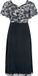 Gothicana by EMP Zwarte Halflange Jurk met Elvira Print - S