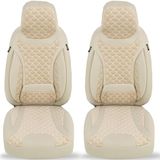 Bremer Sitzbezüge Autostoelhoezen voor BMW X3 BJ 2010-17 – Stoelhoezen voor bestuurder en passagier in Beige