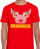 Bellatio Decorations Shoppartners Bv Foute Kerst t-shirt braindeer rood voor heren XXL