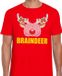 Bellatio Decorations Shoppartners Bv Foute Kerst t-shirt braindeer rood voor heren XXL