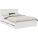 vidaXL Bedframe met lades, wit, 140 x 190 cm, van constructiehout