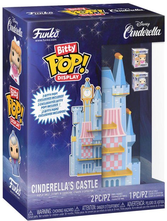 Funko Disney Bitty POP! Display met 2 Vinyl Figuur Cinderella's Castle POP! Figuur - 2cm
