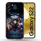 Beschermhoes Samsung Galaxy S22 Beschermhoes, Manga Demon Slayer, zwart