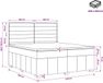 vidaXL Lit boxspring LED avec matelas Marron foncé 200 x 200 cm Tissu