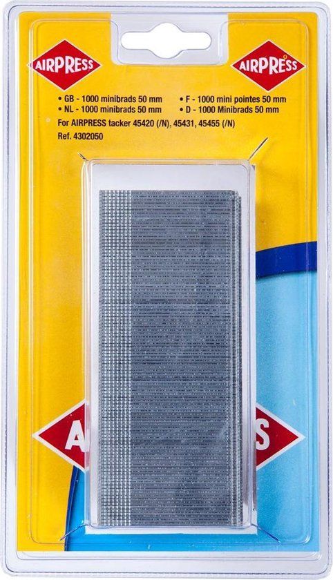 Minibrads 50mm - 1.000 stuks - 2 jaar garantie - EAN: 8712418006711