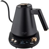 Adler AD1349 Waterkoker - Elektrische Temperatuurregeling - 1L - LED Display - Zwart;Goud