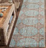 Safavieh VAL214 Modieus tapijt VAL214 68 x 243 cm Braun/Alpenblau