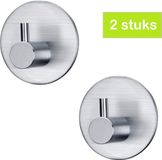 XIVADA Handdoekhaakjes Zelfklevend - Zilver - RVS - Set van 2