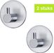 XIVADA Handdoekhaakjes Zelfklevend - Zilver - RVS - Set van 2
