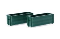 Herpa Kipper, mosgroen, 2 stuks in schaal 1:87, accessoires voor de modelspoorweg, kunststof miniatuurmodel, kleur normaal, kleine maten, 053082-007