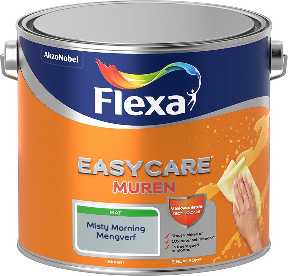FLEXA Easycare Muurverf - Misty Morning - 2,5 liter