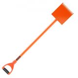 VEVOR Dakspanenschep, 1 stuk, Dakspanenverwijderaar met D-greep, Dakbreker van zeer hard 45# staal, Leisteenkrabber, Lichtgewicht gereedschap voor het eenvoudig afscheuren van dakleer en spijkers, Oranje