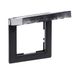 LEGRAND, SEANO 1-voudig frame met klapdeksel voor standaard inzetstukken ter verhoging van de beschermingsklasse tot IP44 (spatwaterbestendig), afmetingen: 87 x 87 mm, kleur: zwart gelakt, 765344