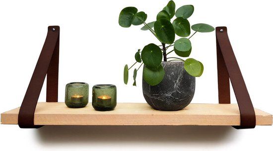 Brute Strength Leren Plankdragers - Bruin - 2 stuks - Echt Leer - 20 kg