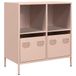 vidaXL Commode 68x39x73,5 cm Acier laminé à froid Rose