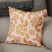 Bonamaison Decoratieve kussenhoes oranje en gebroken wit, 43x43 cm