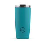 Cool Bottles Thermosbeker 550 ml - RVS Tumbler Beker - 5u warm / 10u koud - Lekvrije Koffiebeker - BPA-vrij - Vivid Turquoise