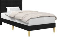 vidaXL Bedframe met hoofdeinde Zwart 90 x 200 cm Stof