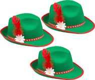 Chapeau de fantaisie Oktoberfest - 3x - vert - Adultes - Carnaval