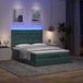 Prolenta Maison Exclusive - Ottomanbed met matrassen en LED-verlichting, donkergroen, 140x200 cm, fluweel