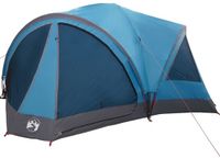 vidaXL Familietent voor 10 personen blauw en grijs 460 x 430 x 214 cm