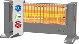 ICQN Infrarood Kachel, Elektrische Verwarming - Energiezuinig - IP20 - Elegant Grijs