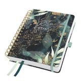 SIGEL 7J603 Spiral-Kalender Jolie 2027, ca. A5, Glamorous Leaves, Hardcover