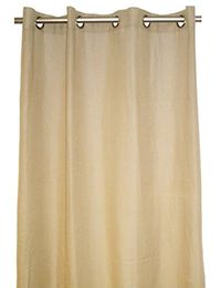 Sans CV00099-151 gordijn, Wax Finish Voyage, polyester, 135 x 265 cm, zandkleurig