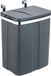 Poubelle extérieure sans marque avec couvercle - Gris - 12L