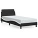VidaXL Cadre de lit "Dover" Similicuir Noir et Blanc 90x200 cm