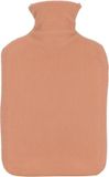 H&S Collection Warmwaterkruik - met fleecehoes - zalmroze - 1,75L