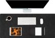 Rosso Element Tapis de souris XXL pour bureau/bureau en cuir artificiel noir
