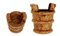Houten emmer, 12 mm, 4 stuks